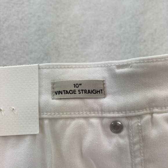 J.Crew 10" Vintage Slim Straight Jeans Women's 36 White Stretch Denim Button Fly - Picture 7 of 16